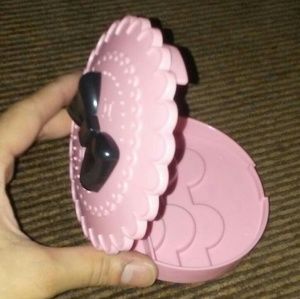 Pink False Eyelash Carry Case Black bow